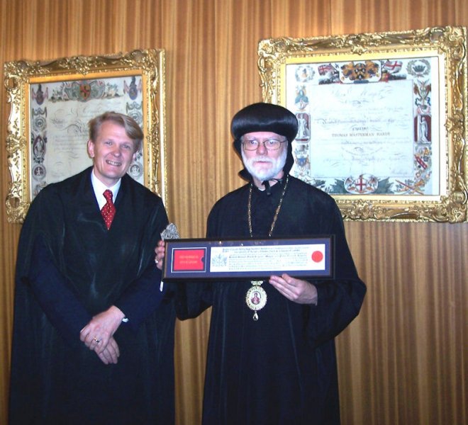 Receiving the Freedom of the City of London