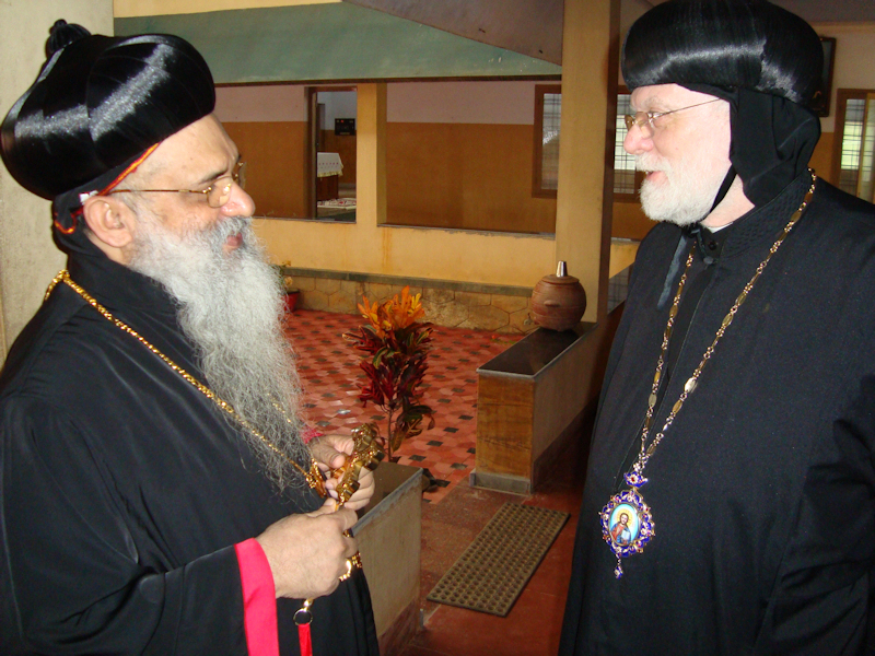 Abba Seraphim greets new Catholicos